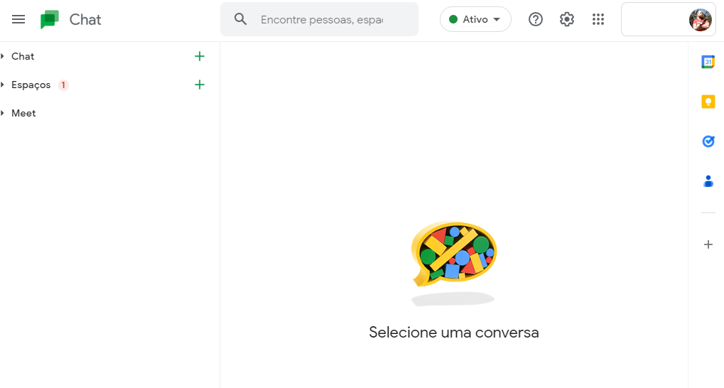 google-chat-tela-inicial